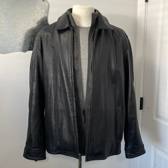 Merona Other - BLACK MERONA MENS LEATHER JACKET
